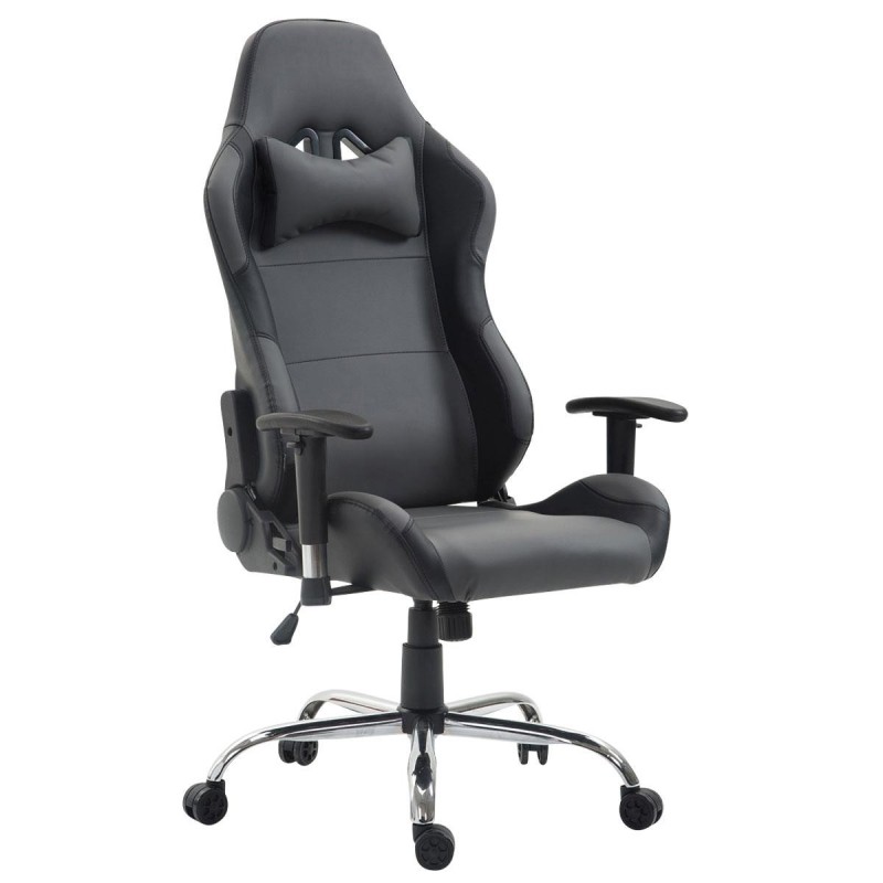 Silla Gaming ROSBY, Diseño Deportivo y Gran Comodidad, en Piel, Color Negro