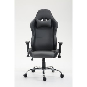 Silla Gaming ROSBY, Diseño Deportivo y Gran Comodidad, en Piel, Color Negro