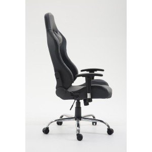 Silla Gaming ROSBY, Diseño Deportivo y Gran Comodidad, en Piel, Color Negro