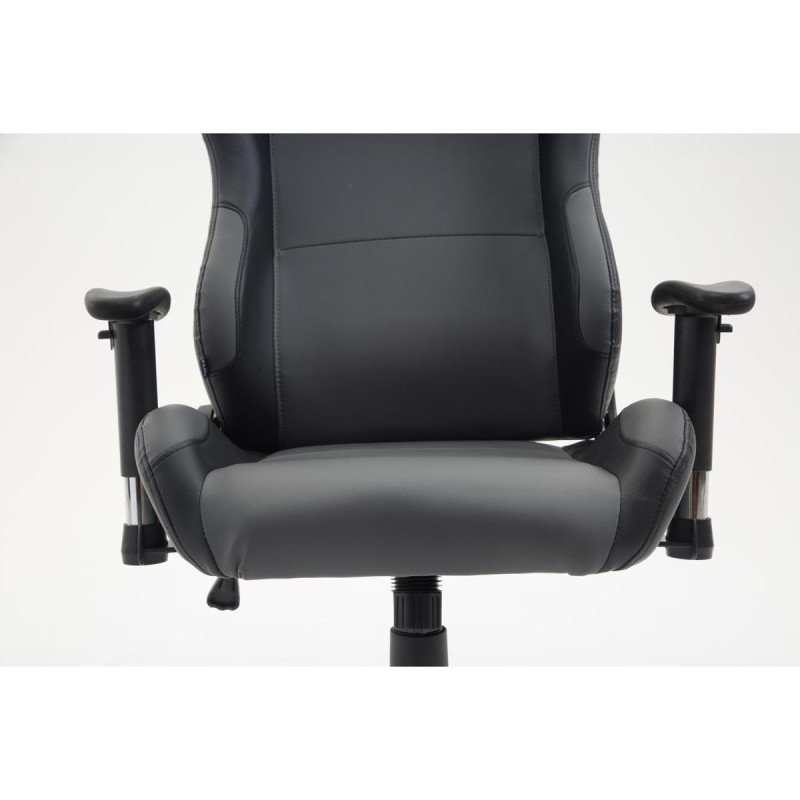 Silla Gaming ROSBY, Diseño Deportivo y Gran Comodidad, en Piel, Color Negro