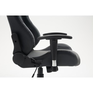 Silla Gaming ROSBY, Diseño Deportivo y Gran Comodidad, en Piel, Color Negro