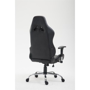 Silla Gaming ROSBY, Diseño Deportivo y Gran Comodidad, en Piel, Color Negro