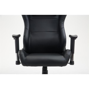 Silla Gaming ROSBY, Diseño Deportivo y Gran Comodidad, en Piel, Color Negro