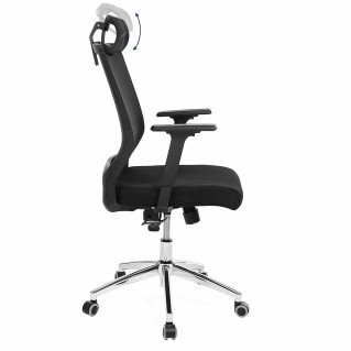 Silla Ergonómica BALA, Soporte Lumbar, Malla Transpirable, Negro 2