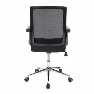 Silla de Oficina BRITA, En Malla Transpirable y Tela, Color Negro