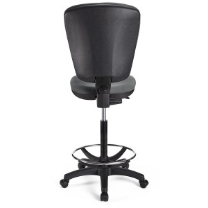 Taburete de oficina CALIPSO SIN BRAZOS en tela color negro