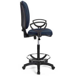 Taburete de oficina CALIPSO PIEL en color negro
