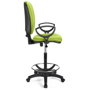 Taburete de oficina CALIPSO PIEL en color negro