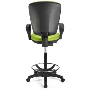 Taburete de oficina CALIPSO PIEL en color negro