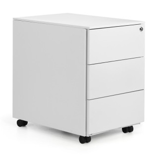 Archivador con Ruedas SEREN, 3 Cajones, color Blanco