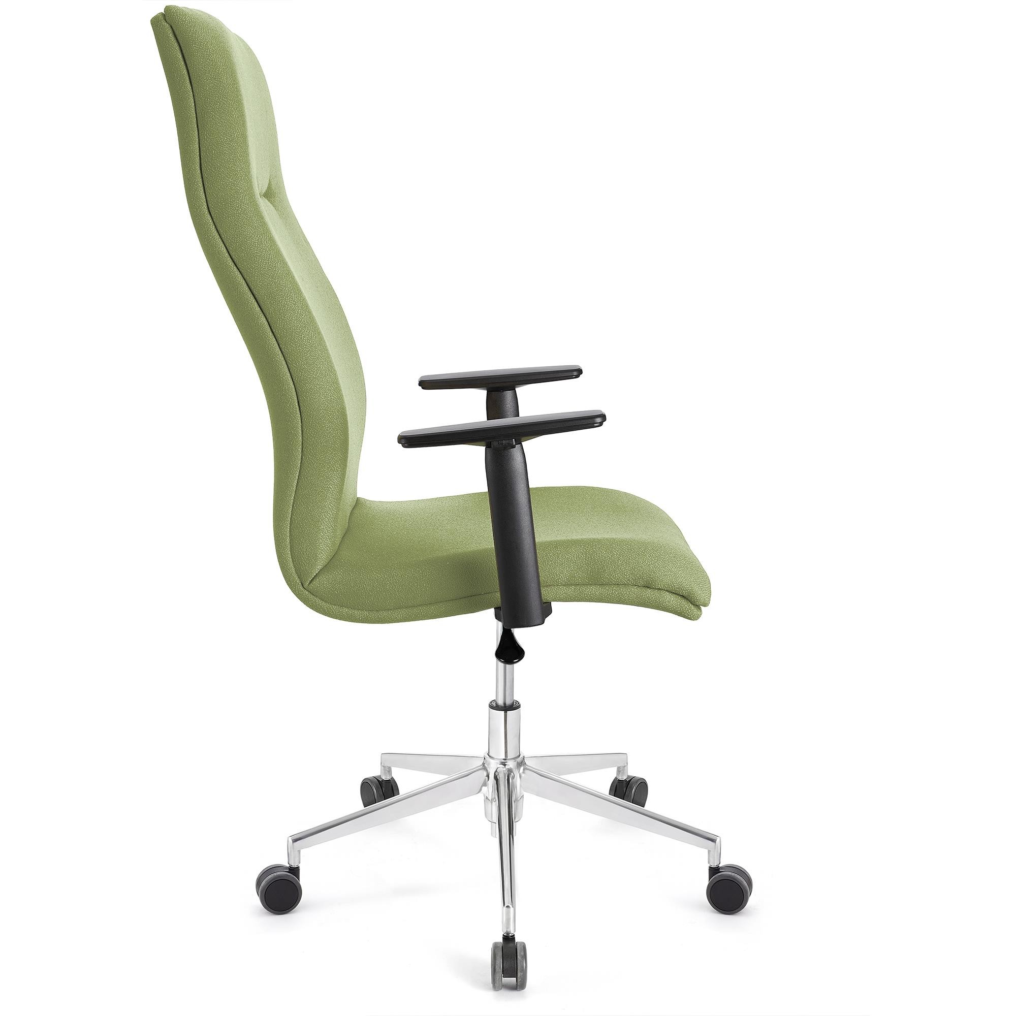 Sillón de Oficina ANIBAL PRO, Respaldo Alto, Brazos Ajustables, Acolchado en Tela Negra