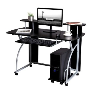 Mesa para Ordenador OHIO PRO en Metal y Madera color Negro