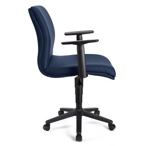 Silla de Oficina ANIBAL BASE PIEL en negro