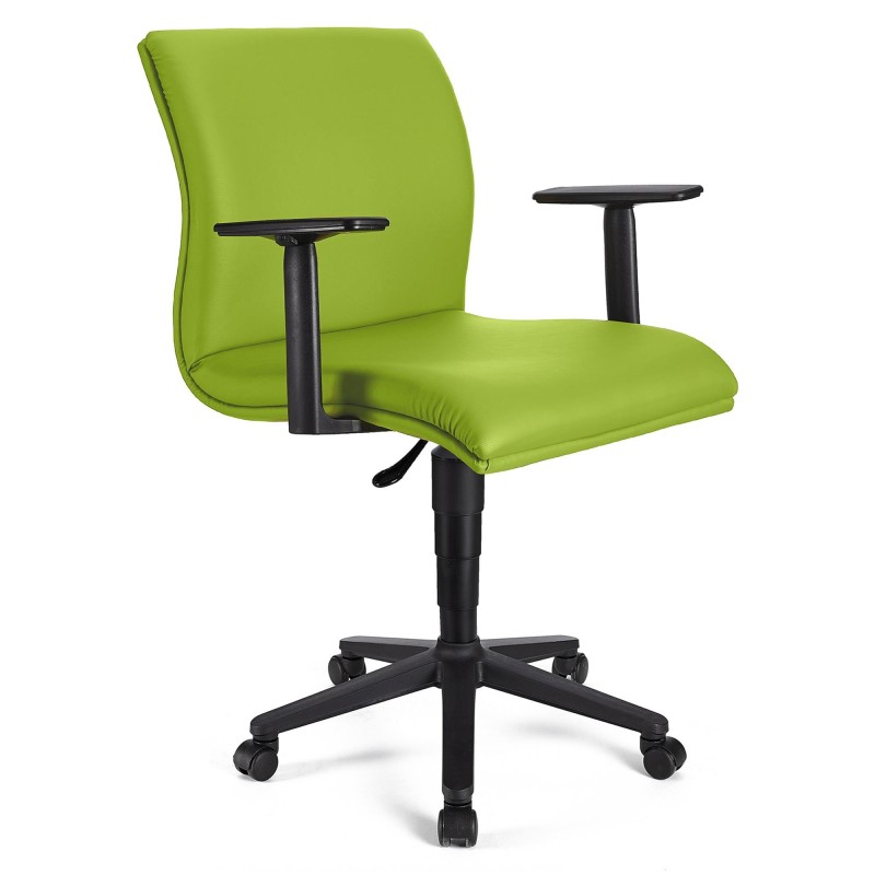Silla de Oficina ANIBAL BASE PIEL en negro