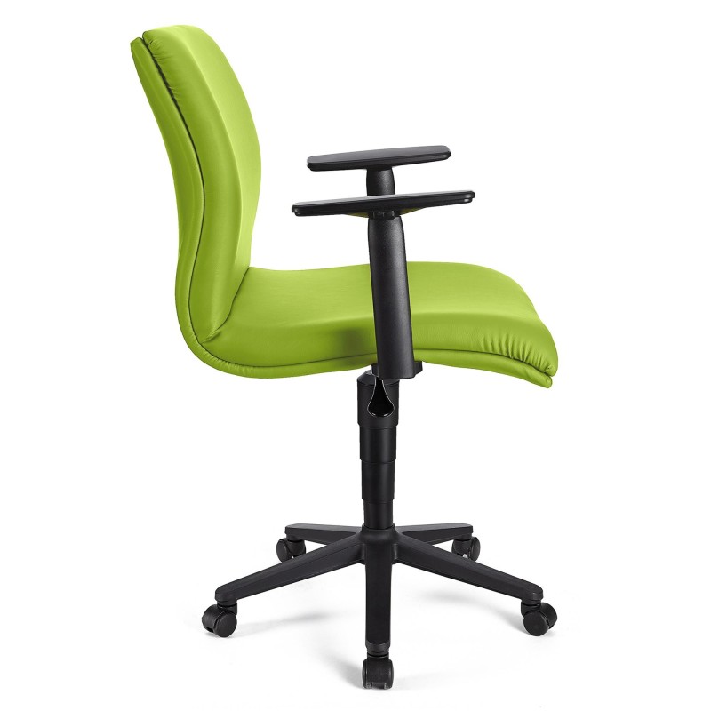 Silla de Oficina ANIBAL BASE PIEL en negro