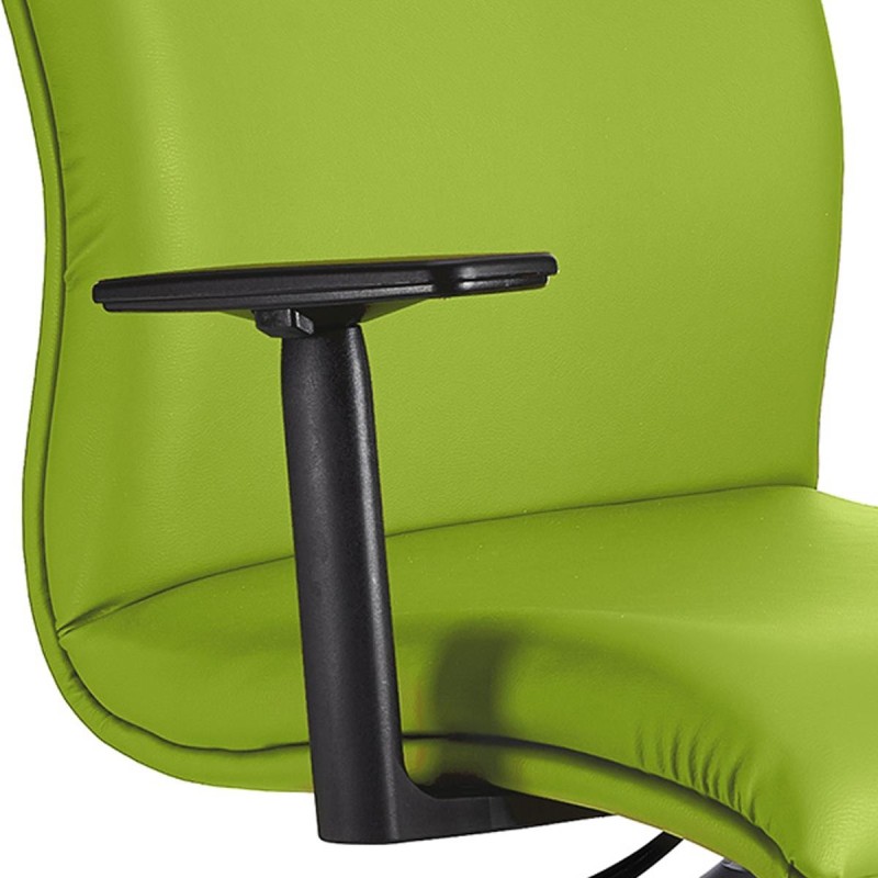 Silla de Oficina ANIBAL BASE PIEL en negro