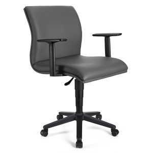 Silla de Oficina ANIBAL BASE PIEL en negro