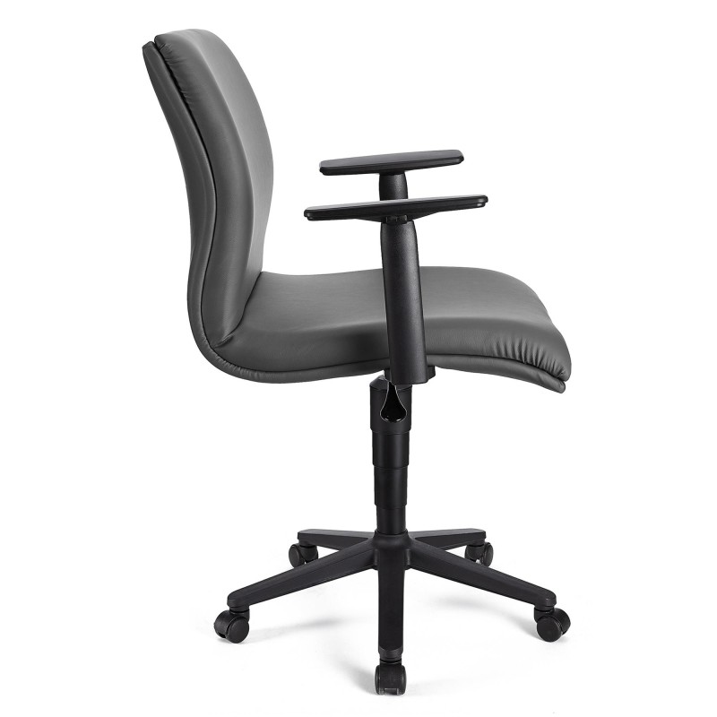 Silla de Oficina ANIBAL BASE PIEL en negro