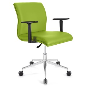 Silla de Oficina ANIBAL BASE PRO PIEL en negro
