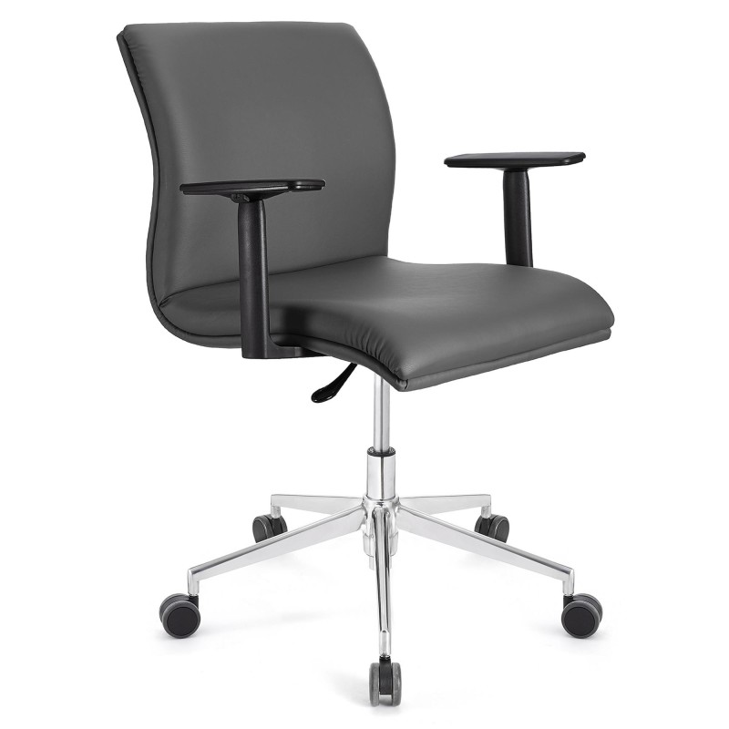 Silla de Oficina ANIBAL BASE PRO PIEL en negro