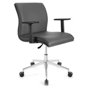 Silla de Oficina ANIBAL BASE PRO PIEL en negro