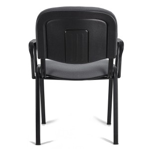 Silla de confidente MOBY BASE CON BRAZOS, patas negras y tela negro