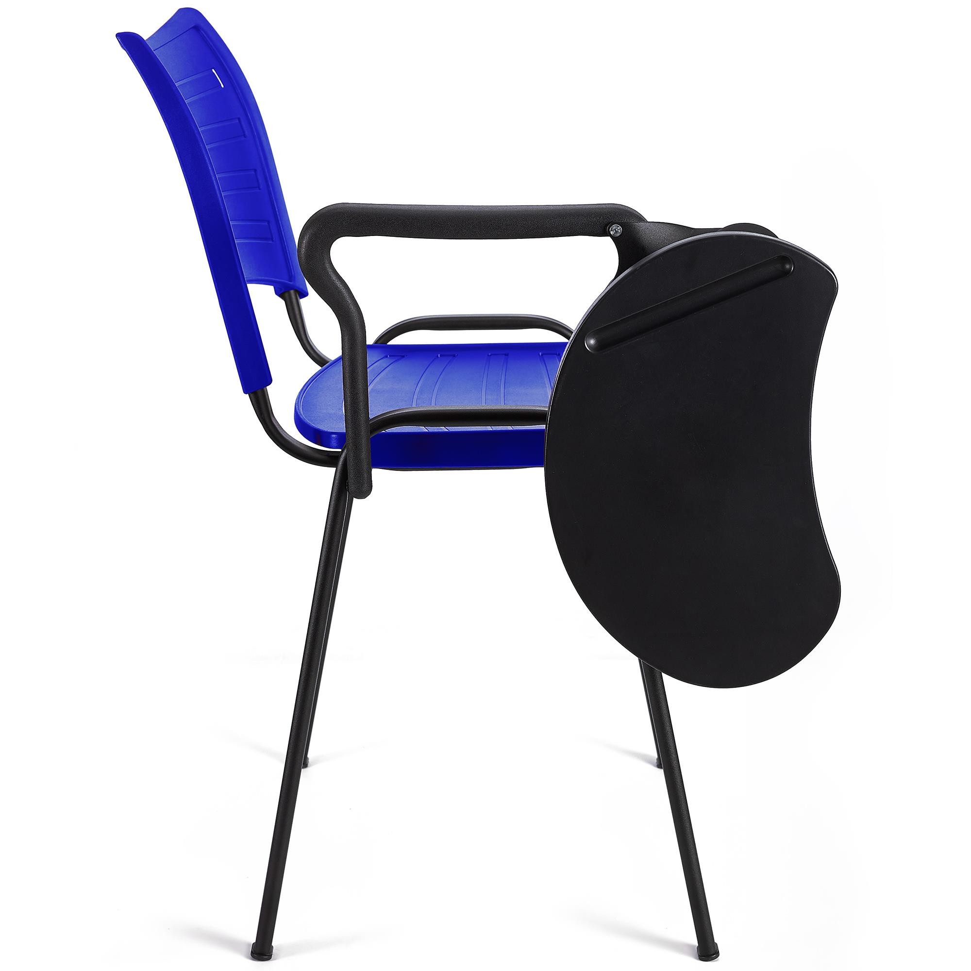 Silla de Confidente ELVA CON PALA, Apilable y Práctica, Patas Negras y Color Negro