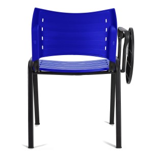 Silla de confidente ELVA CON PALA, patas negras y color negro
