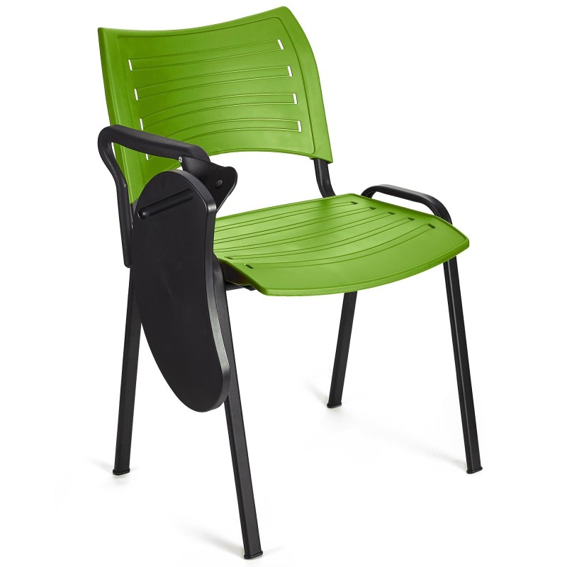 Silla de confidente ELVA CON PALA, patas negras y color negro