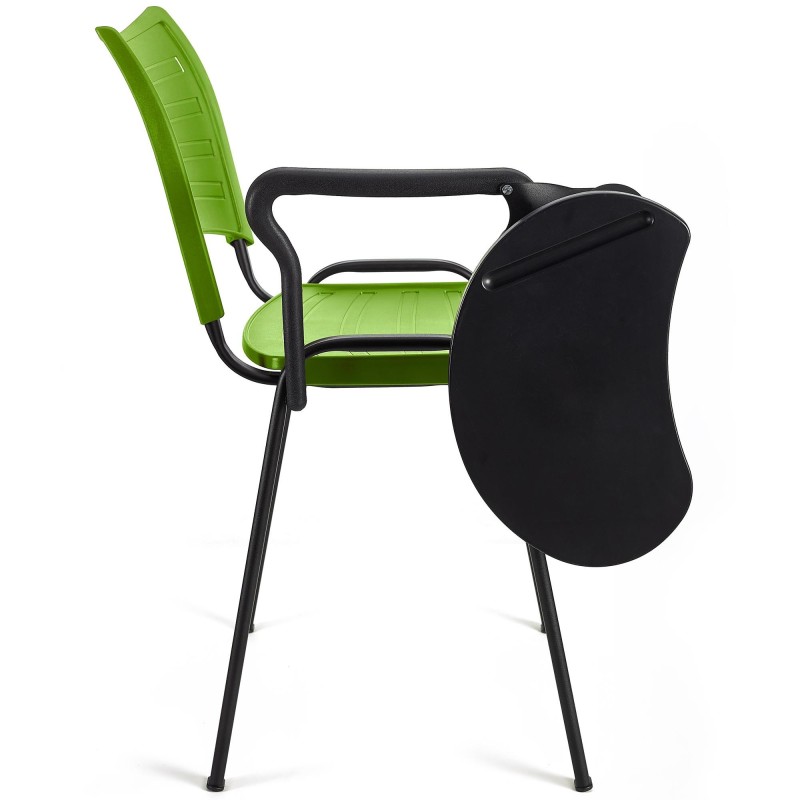 Silla de confidente ELVA CON PALA, patas negras y color negro