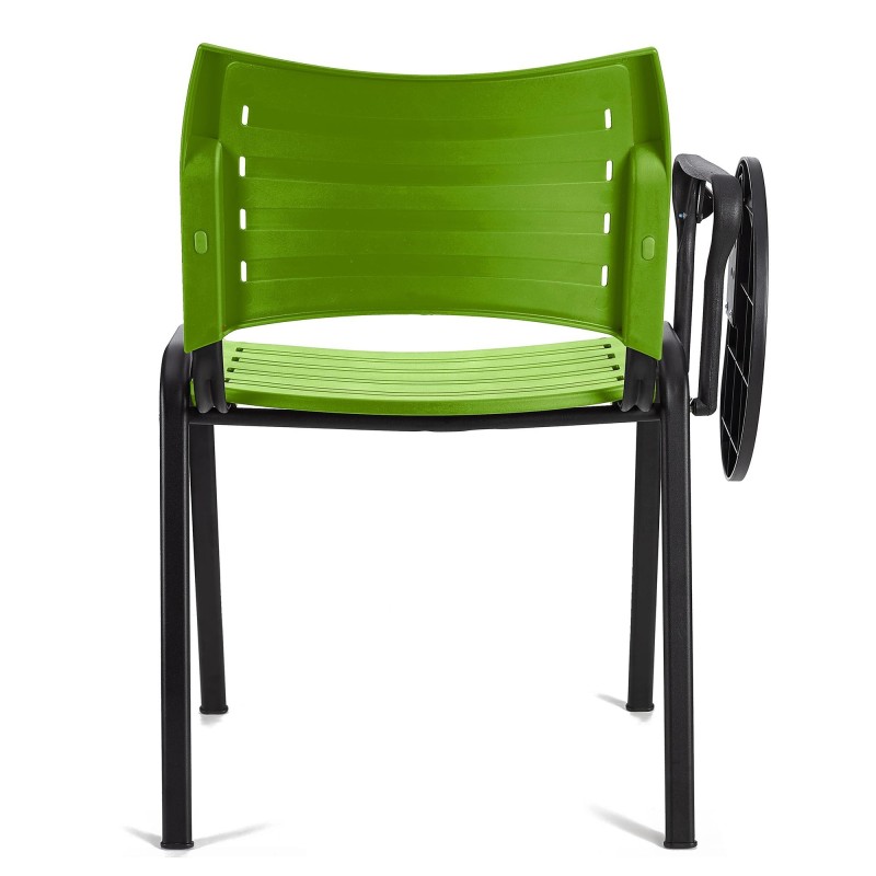 Silla de confidente ELVA CON PALA, patas negras y color negro