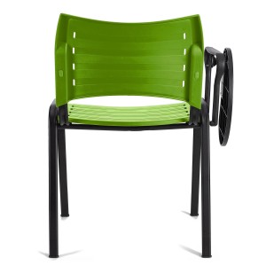 Silla de confidente ELVA CON PALA, patas negras y color negro