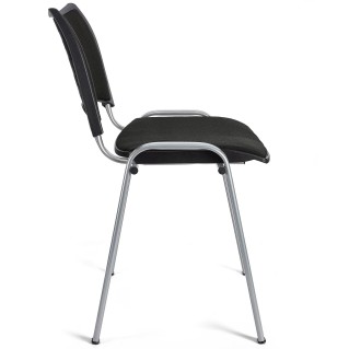 Silla de Confidente ROMEL con Patas Grises en Tela negra 2