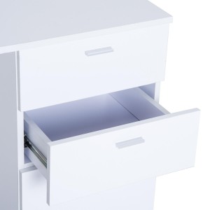 Mesa de ordenador JAMES en madera color blanco