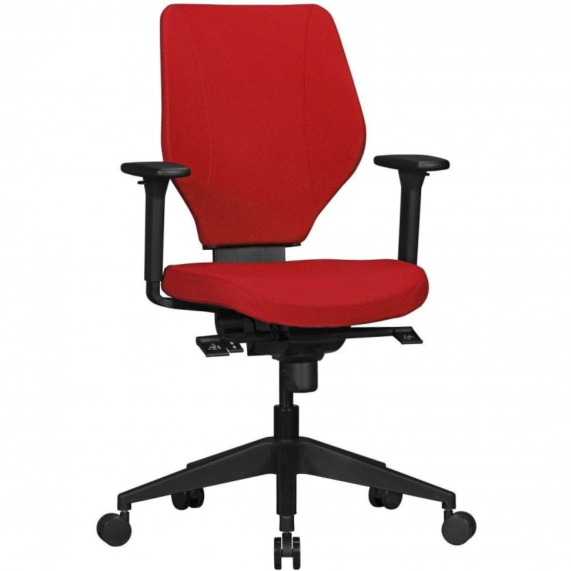 Silla Ergonómica COLINS, totalmente ajustable, tela negra