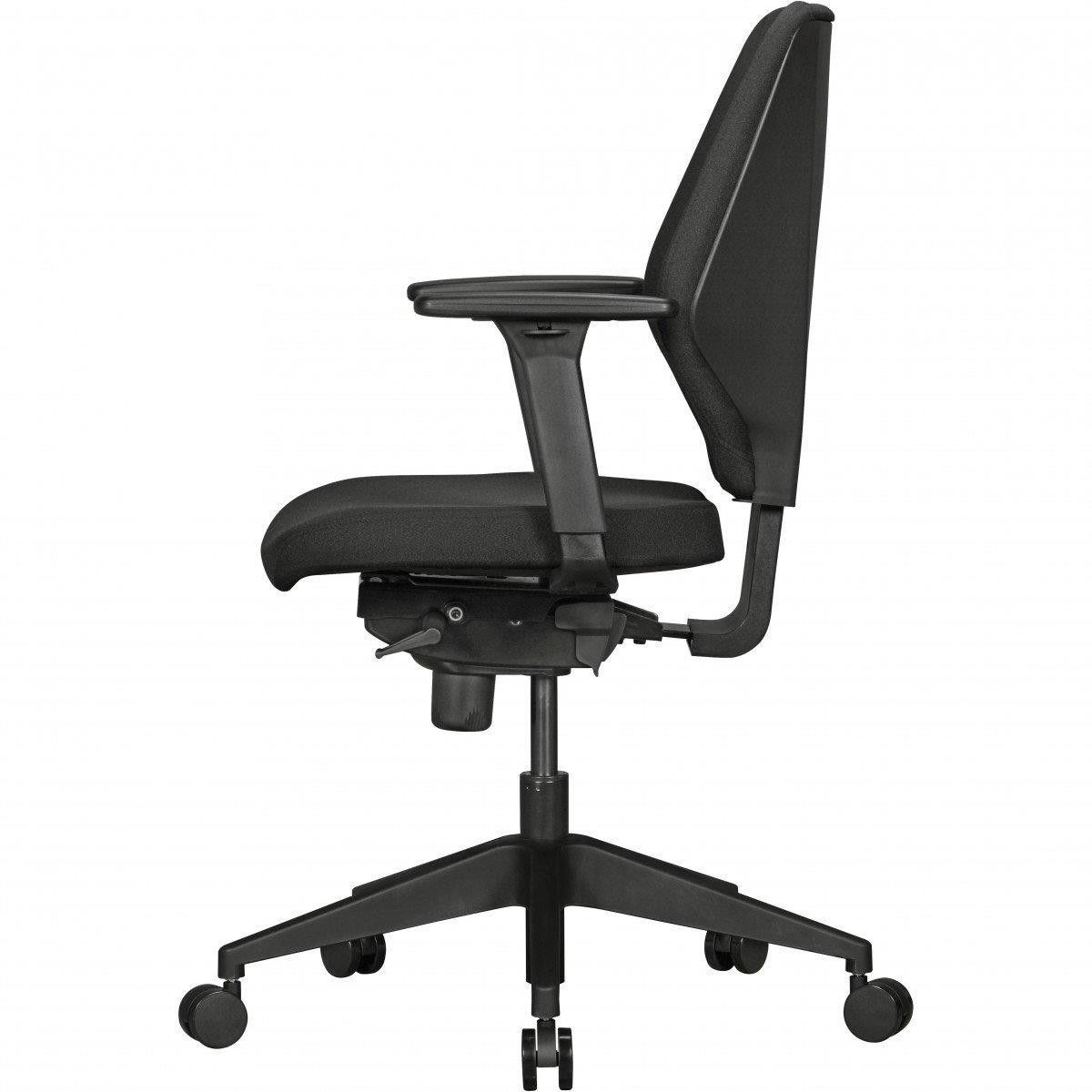 Silla Ergonómica COLINS, Totalmente Ajustable, Uso 8 Horas, Tela Resistente Negra
