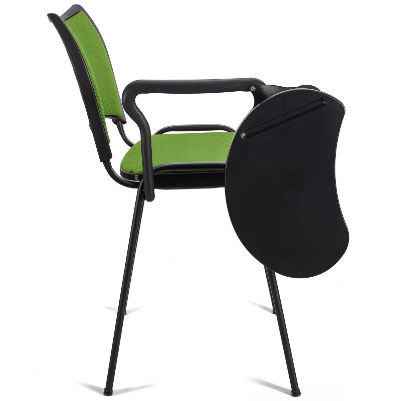 Silla de Confidente ROMEL CON PALA con Patas Negras en Tela Negra