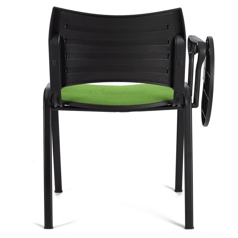 Silla de Confidente ROMEL CON PALA con Patas Negras en Tela Negra