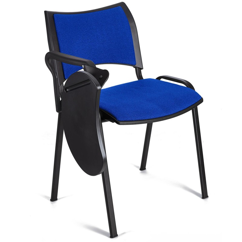 Silla de Confidente ROMEL CON PALA con Patas Negras en Tela Negra