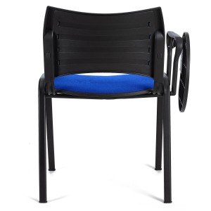 Silla de Confidente ROMEL CON PALA con Patas Negras en Tela Negra