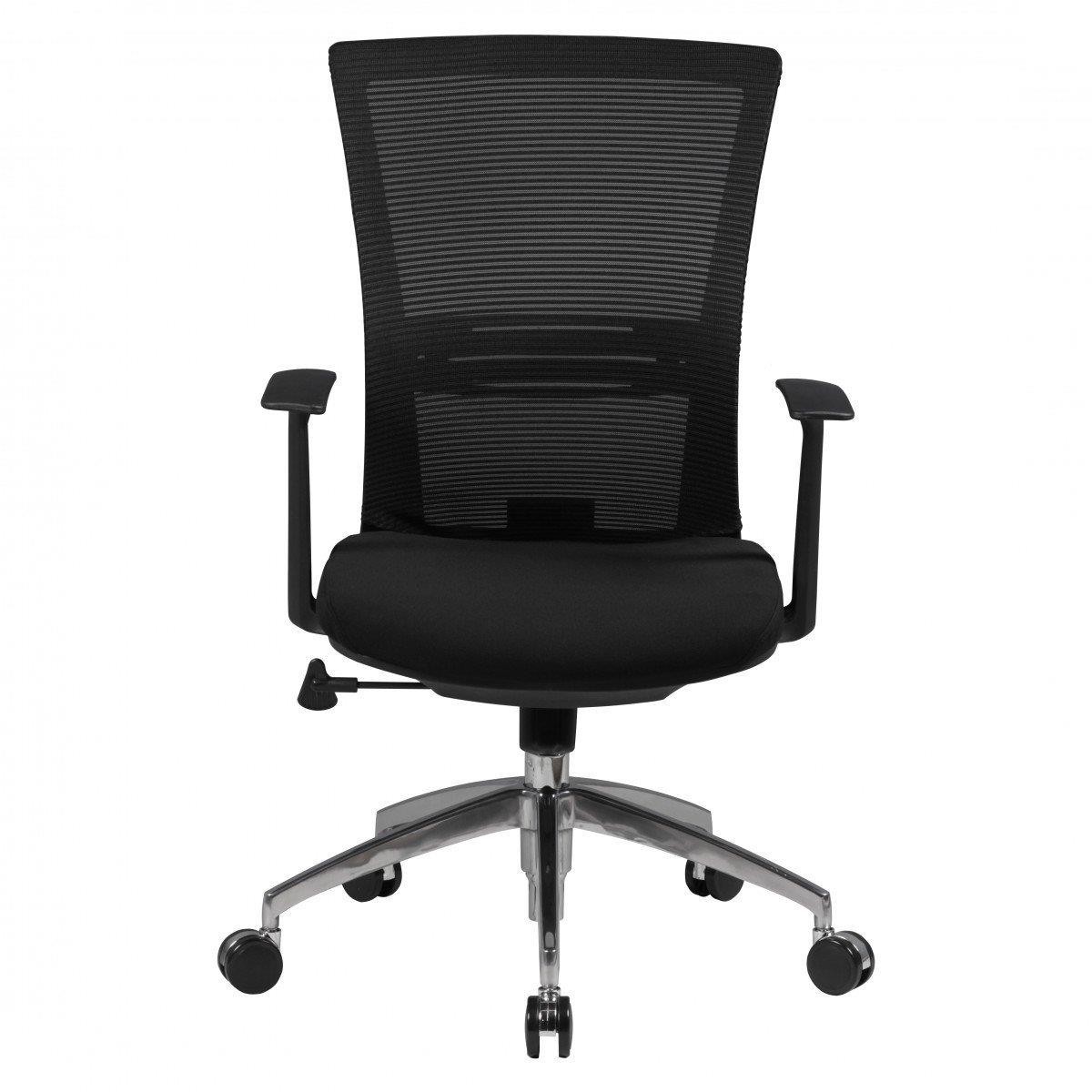 Silla Ergonómica DUCHMAN, Soporte Lumbar, Base de Metal, Malla Transpirable, en Negro