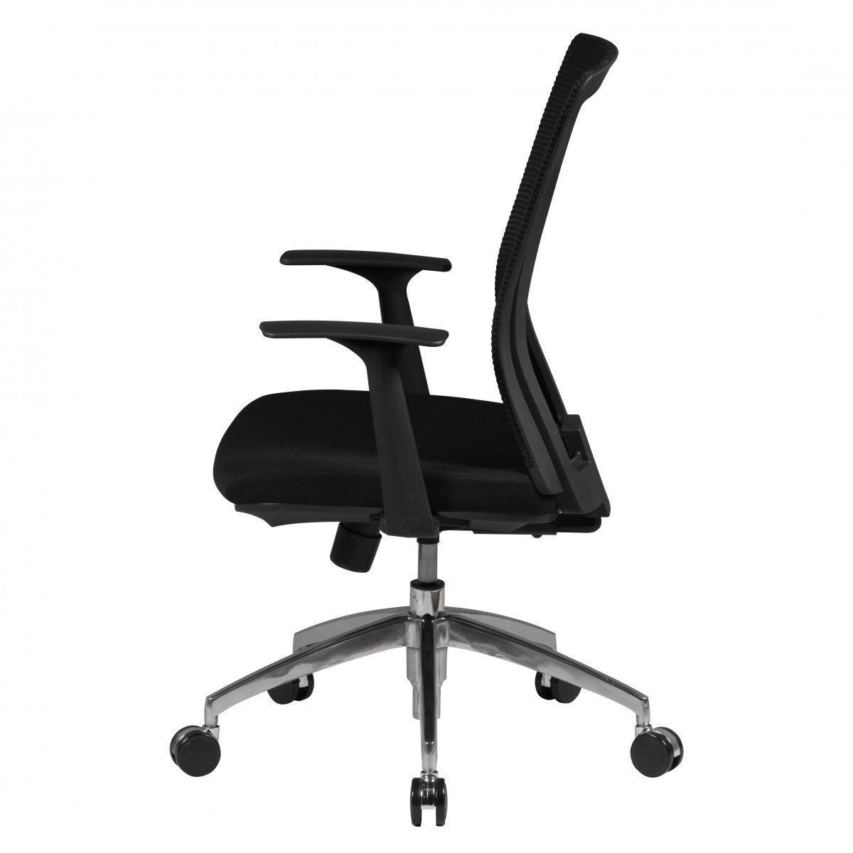 Silla Ergonómica DUCHMAN, Soporte Lumbar, Base de Metal, Malla Transpirable, en Negro