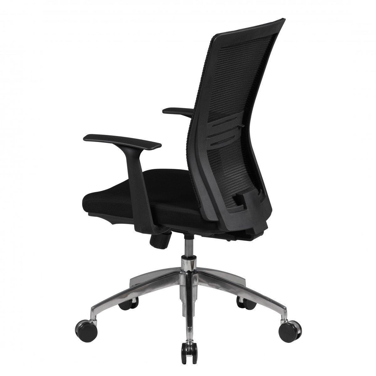 Silla Ergonómica DUCHMAN, Soporte Lumbar, Base de Metal, Malla Transpirable, en Negro