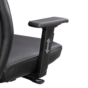 Sillón de oficina TRINIDAD, elegante diseño, en piel negra