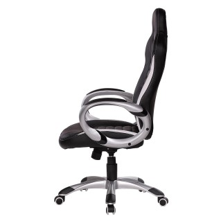 Silla Gaming MUSAKU, basculante, piel negro y blanco 2