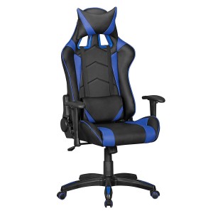 Silla gaming ORBY, reclinable, en piel negro y gris