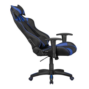 Silla gaming ORBY, reclinable, en piel negro y gris