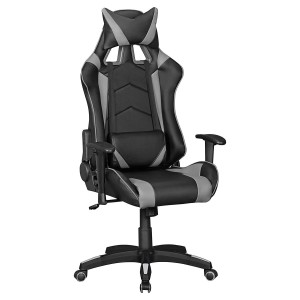 Silla gaming ORBY, reclinable, en piel negro y gris