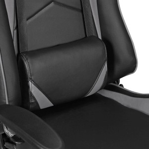 Silla gaming ORBY, reclinable, en piel negro y gris
