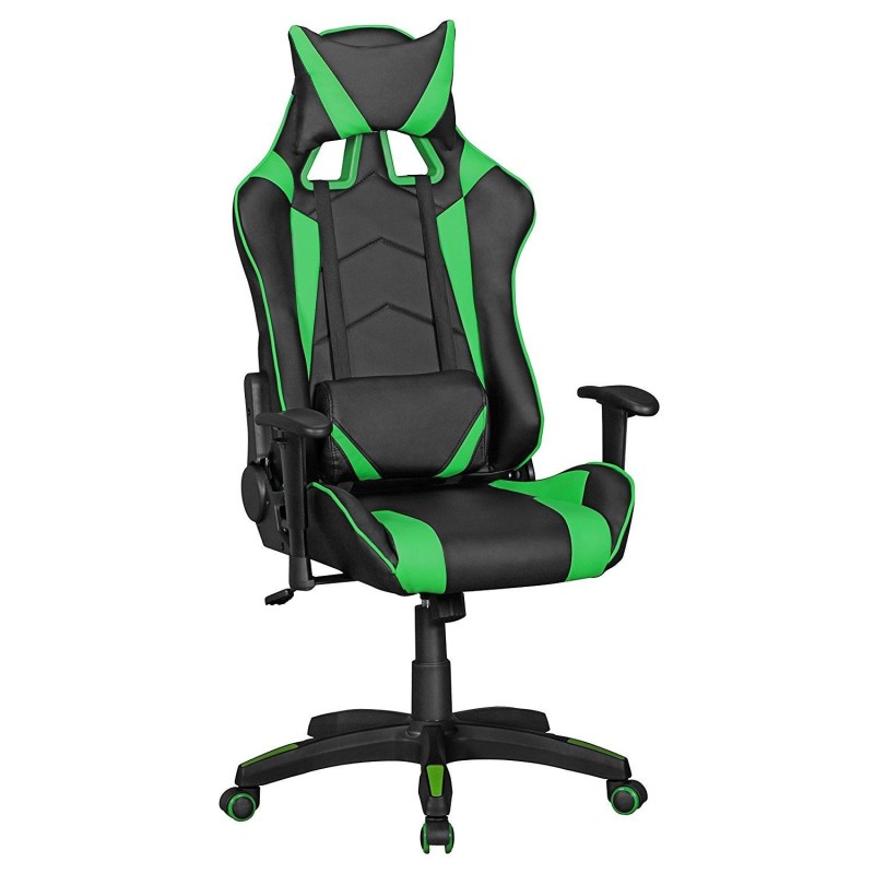 Silla gaming ORBY, reclinable, en piel negro y gris